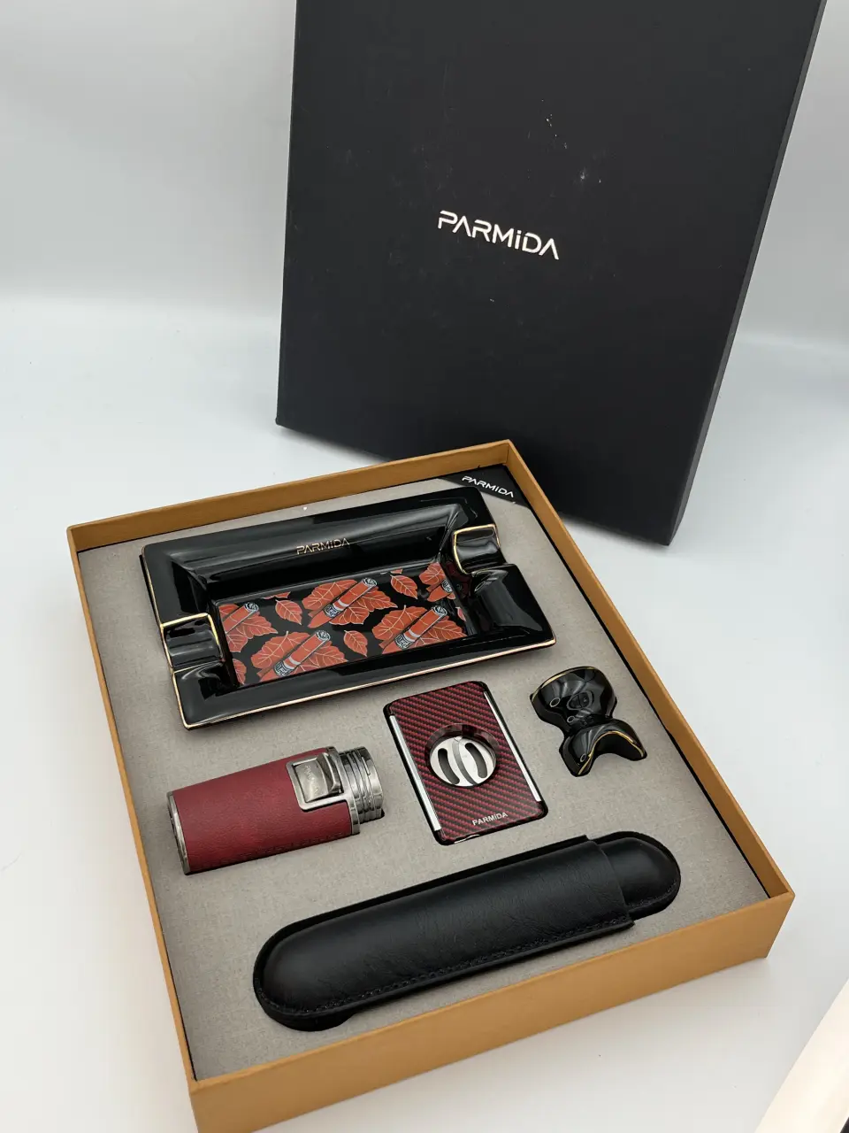 Parmida Beşli Set Karbon Bordo PST0182
