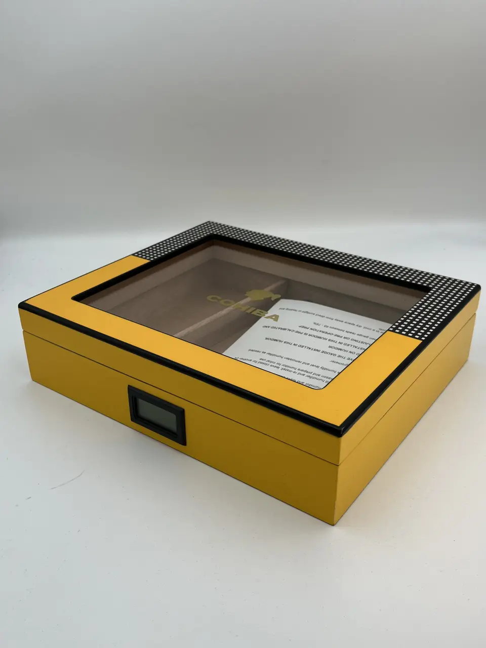 Cohiba Sarı Nokta Desenli Humidor Puro Kutusu